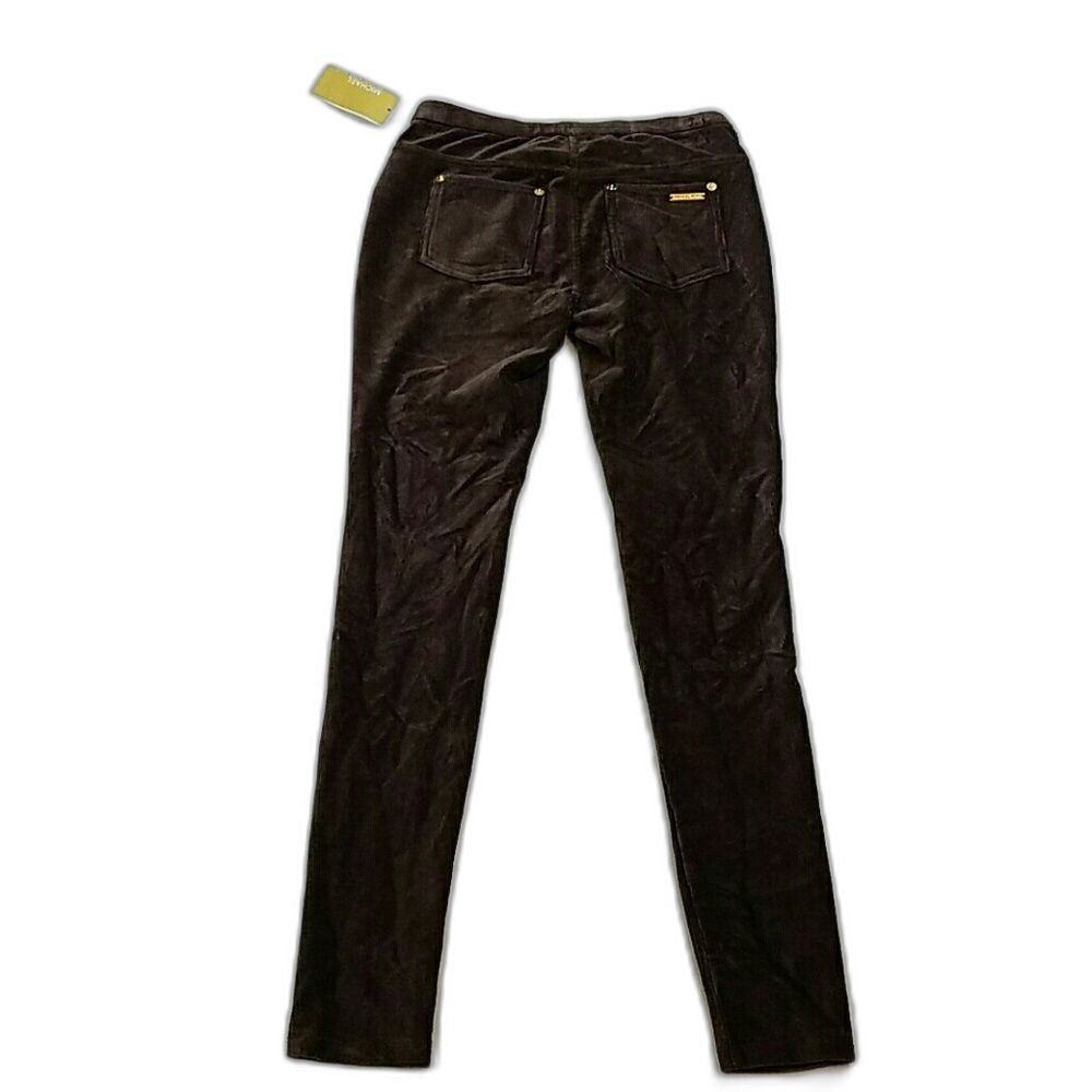 MICHAEL Michael Kors Brown Corduroy Skinny Pants Leggings NWT - Picture 6 of 12